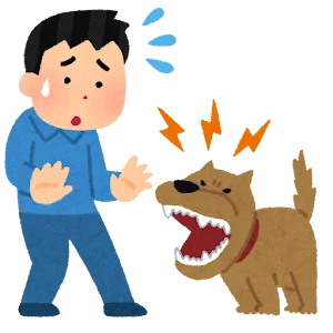Illustration showing the common stereotype of an aggressive dog — a misconception this article addresses