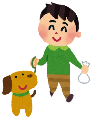 Illustration of a gentle Rottweiler-style family dog affectionately greeting a smiling young child